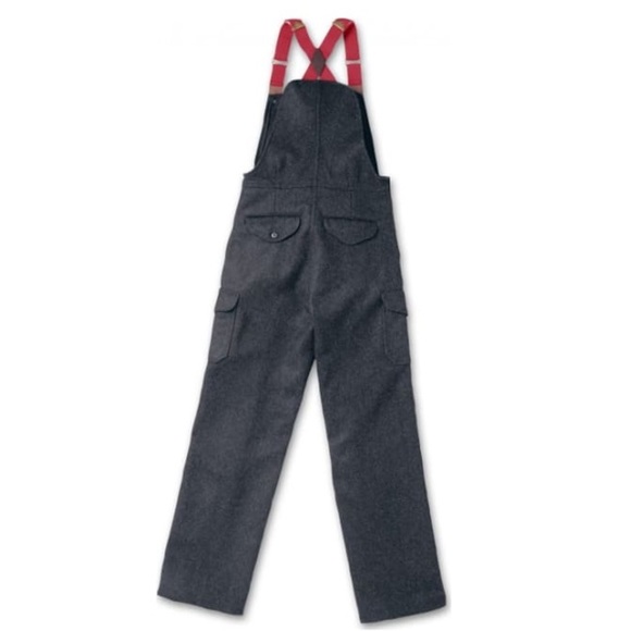 Filson Other - Filson Mackinaw Wool Bibs Charcoal Gray Size 32 100% Wool Overalls Workwear USA